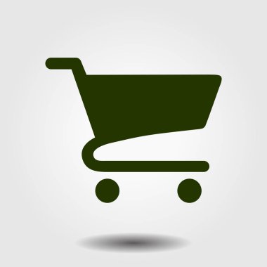 grafik alışveriş düz simgesi