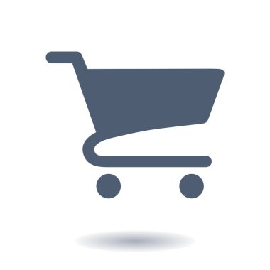 grafik alışveriş düz simgesi