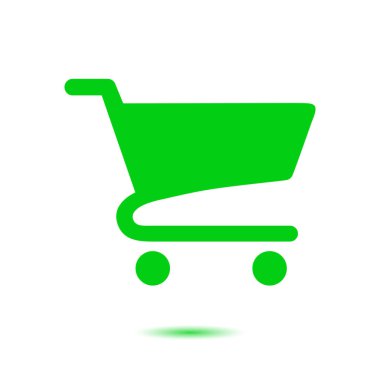 grafik alışveriş düz simgesi