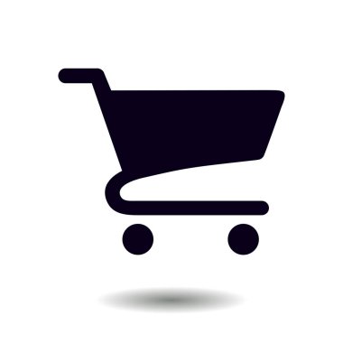 grafik alışveriş düz simgesi