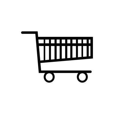 Alışveriş grafiğinin düz simgesi. Soyut renk simgesi