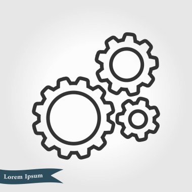 Simge vites. Düz stil. 