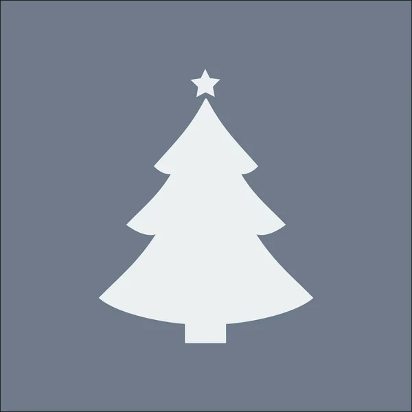 Weihnachtsbaum Flach Ikone — Stockvektor