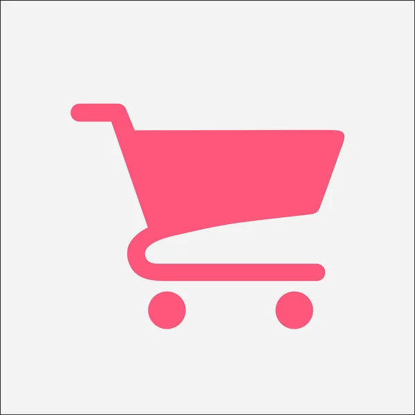 Icono Plano Carta Compras — Vector de stock