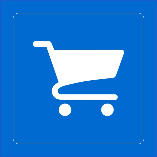 Icono Plano Carta Compras — Vector de stock