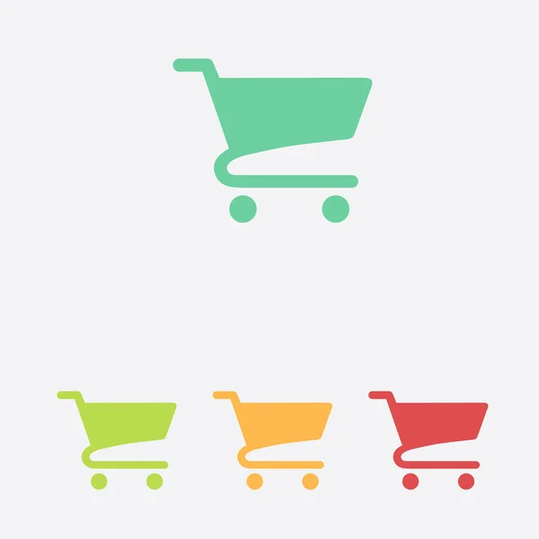 Icono Plano Carta Compras — Vector de stock