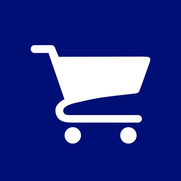 Icono Plano Carta Compras — Vector de stock