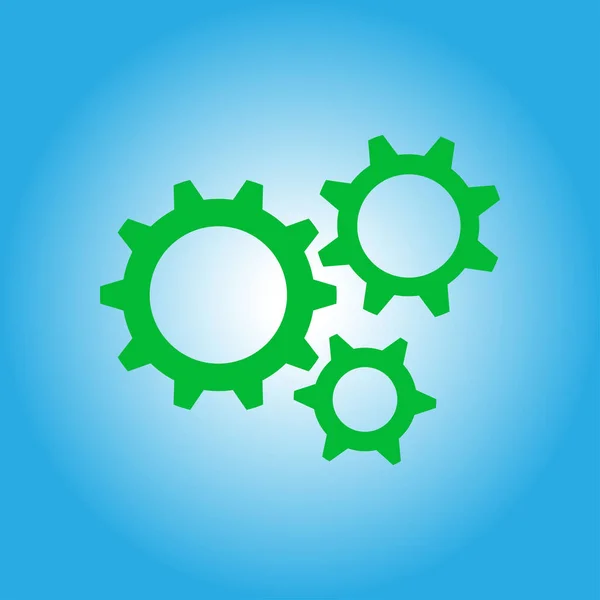 Icon Gears Flat Style — Stock Vector