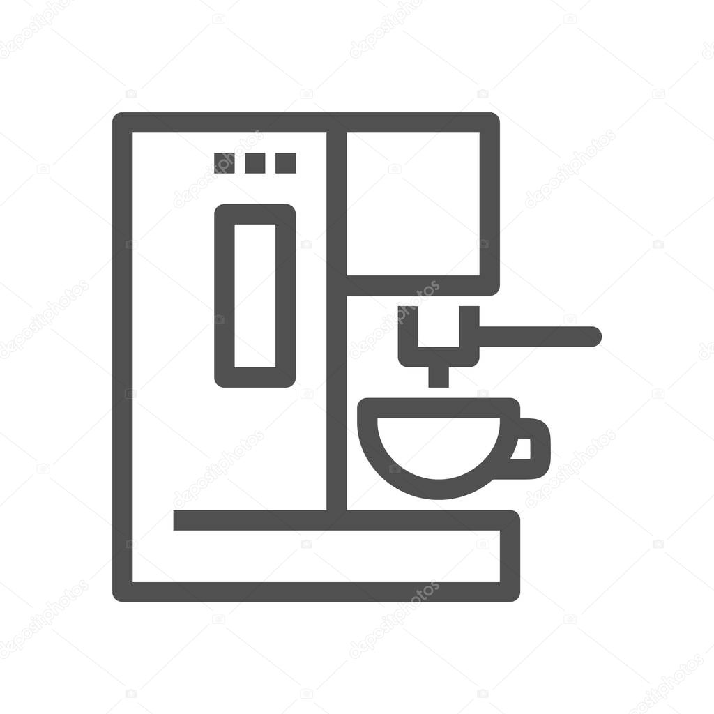 Coffee icon. Flat graphic design. Vector illustration