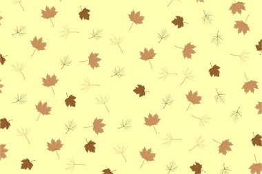 Desen sonbahar yaprakları arkaplan bejiyle