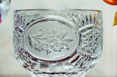 Eski Sovyet kristal cam, closeup görünümü retro şey, Moskova