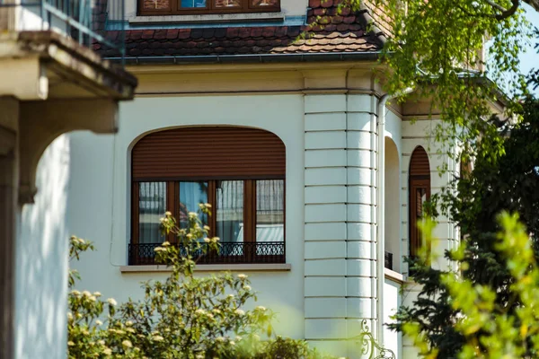 Hermosas Ventanas Antiguas Centro Histórico Estrasburgo Detalles Arquitectónicos — Foto de Stock