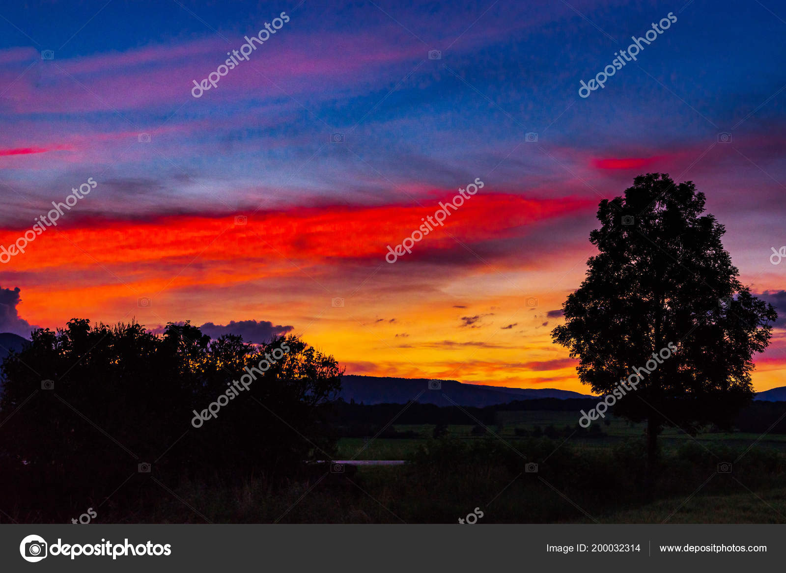 majestic colorful sunset high
