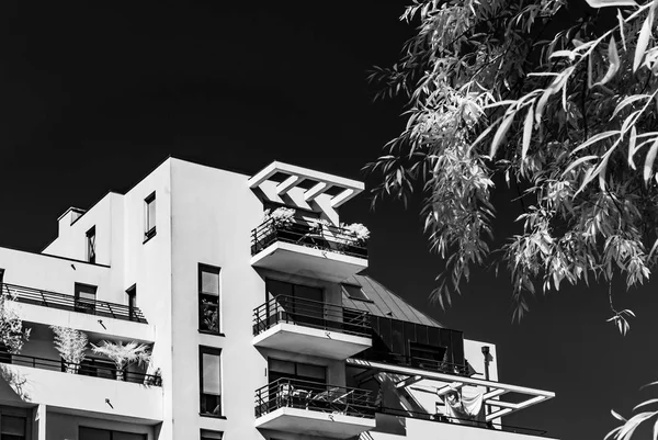 Modern Apartment Building Strasbourg Infrared View Sunny Day France — Stock Photo, Image