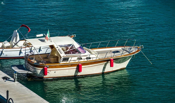 Harbor Big Yachts Mediterranean Sea Tuscany Italy — Stock Photo, Image