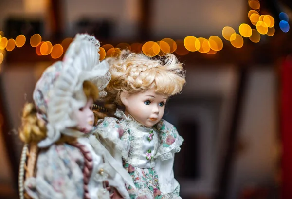 Όμορφες Κούκλες Την Κυριακή Brocante Στο Χωριό Μικρό Alsacien Γαλλία — Φωτογραφία Αρχείου