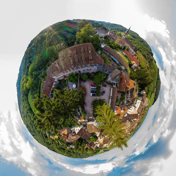Küçük köy Andlau, Alsace küçük gezegen küresel görünümü