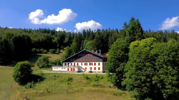 Pequena Aldeia Nas Montanhas Vosges Alsácia — Vídeo de Stock