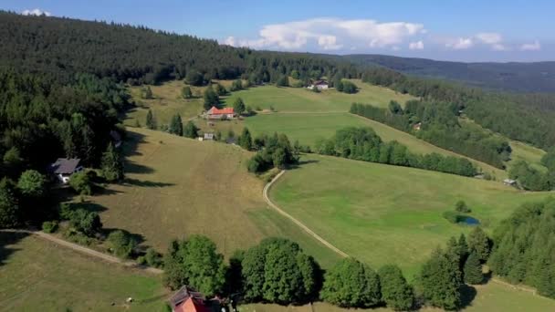 Vosges Dağlarında Küçük Bir Köy Alsace — Stok video