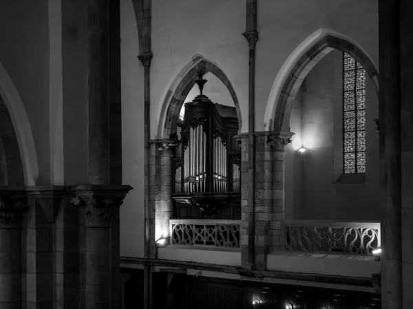 Pipe organ of Zolbermann in the Church Saint Thomas, Strasbourg — Zdjęcie stockowe