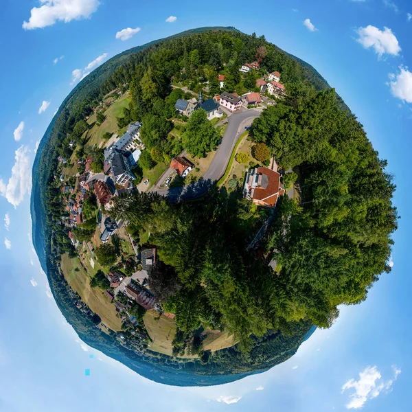 Image Abstraite Une Petite Planète Tiré Drone Panorama Circulaire France — Photo