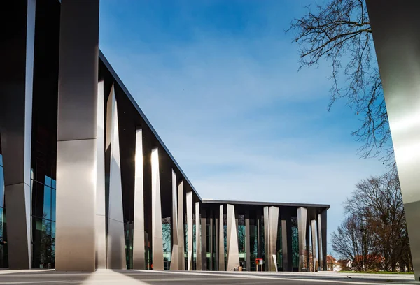 Palácio Música Estrasburgo Arquitetura Moderna Vidro Metal Belo Edifício Geo — Fotografia de Stock