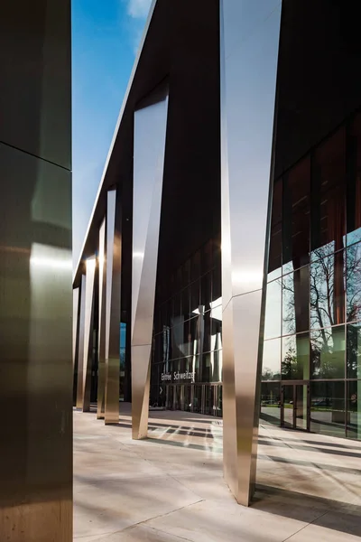 Palácio Música Estrasburgo Arquitetura Moderna Vidro Metal Belo Edifício Geo — Fotografia de Stock