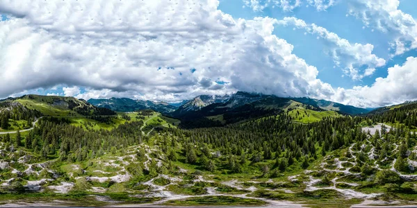 여름의 항공기에서 360 전경을 알파인 — 스톡 사진