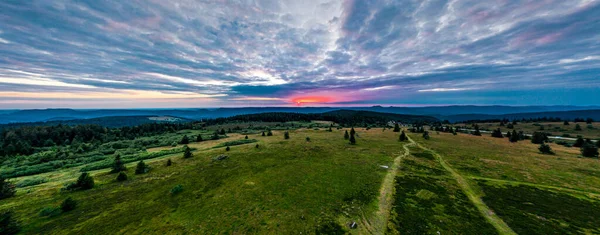 Vosges Günbatımı Fransa Dan Panoramik Görüntü — Stok fotoğraf