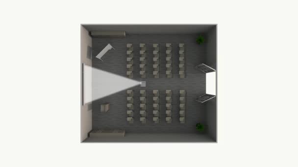 Εσωτερικό Animation Της Αίθουσα Προβολής — Αρχείο Βίντεο