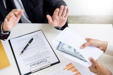 Reddeden veya zarf - rüşvet ve yolsuzluk kavramları anti para reddetme işadamı