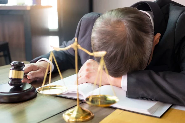 lawyer tried or stress from hard working