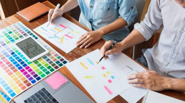 iş teknolojisi kavramı, yaratıcı takım tasarımcısı sam seçimi