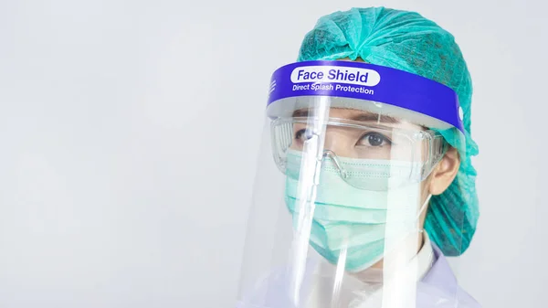 Médecin Scientifique Portant Masque Facial Des Lunettes Des Lunettes Une — Photo