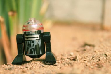 Rio de Janeiro, Brezilya, 14 Temmuz 2017: Lego Star Wars kümelerinden mini figür
