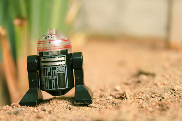 Рио-де-Жанейро, Бразилия, 14 июля 2017 года: фигурка Lego mini из сетов "Звездных войн"
