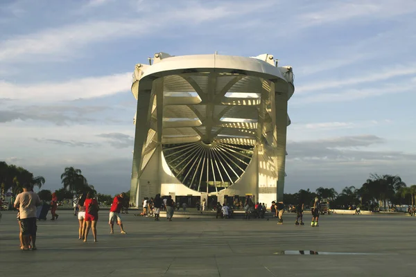 巴西里约热内卢 2018年8月5日 莫阿广场明日博物馆的外部 由建筑师圣地亚哥 卡拉特拉娃设计 — 图库照片