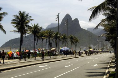 Rio de Janeiro, Brezilya. 17 Kasım 2018. Ipanema Plajı güneşli yaz gününde. 