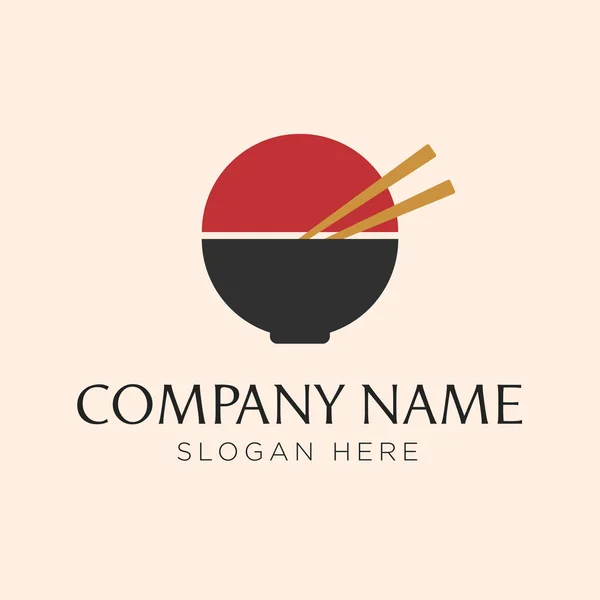 Erişte logo şablonlar, ramen, erişte, fast food restoranlar, Kore yemeği, Japon yemekleri veya temiz bir arka plan üzerinde başka bir iş ile ilgili herhangi bir iş için uygun kase.
