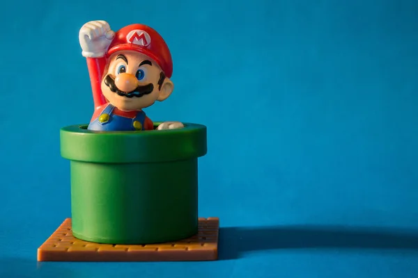Rio Janeiro Brasil Janeiro 2019 Super Mario Com Figura Brinquedo — Fotografia de Stock