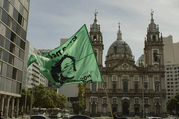 Rio de Janeiro, Brezilya. 21 Ekim 2018: Marielle Franco (Brezilyalı politikacı) ve ifade ile 