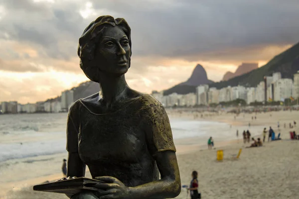 Rio Janeiro Brazilië Maart 2019 Standbeeld Van Schrijfster Clarice Lispector — Stockfoto