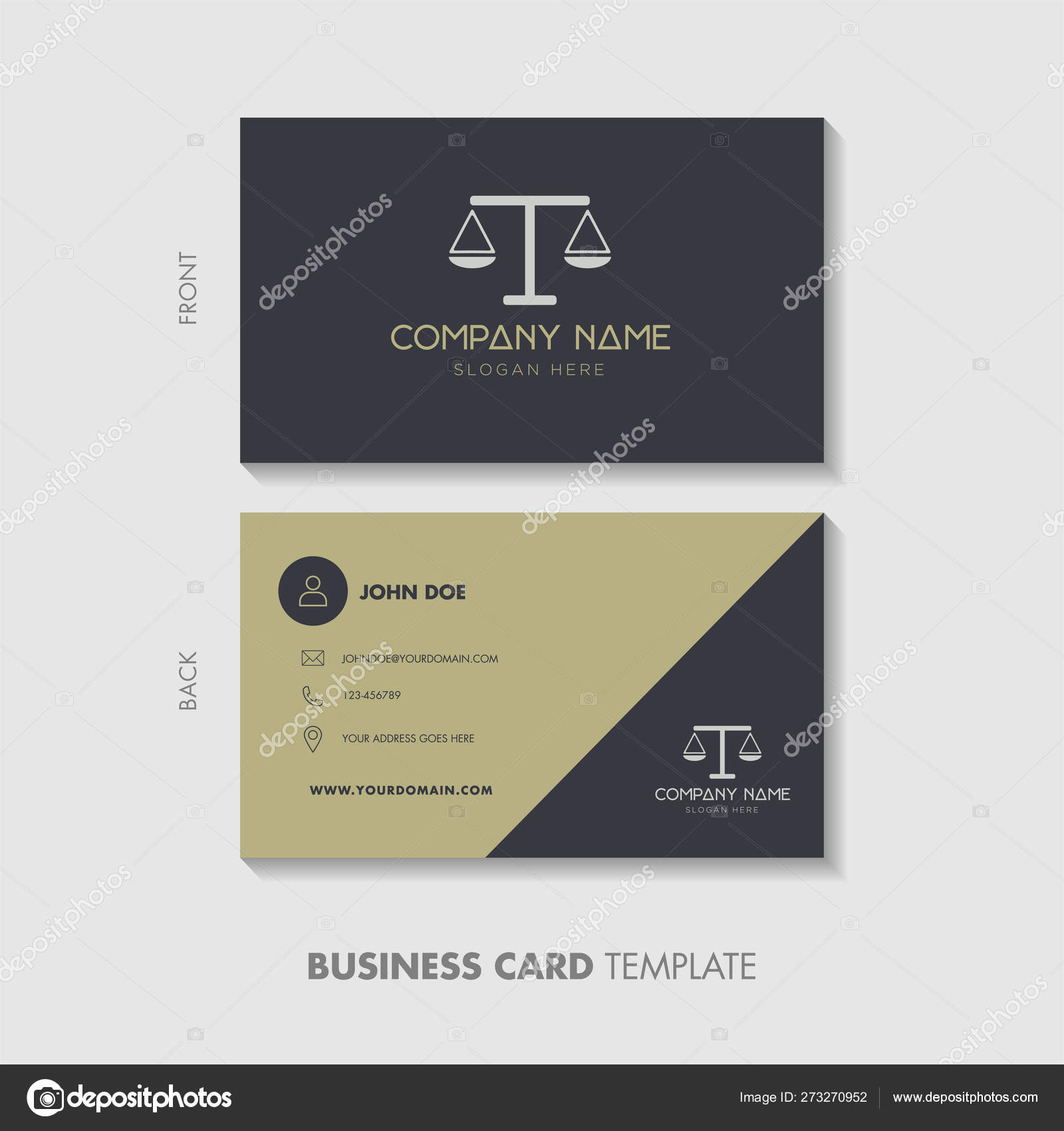 Lawyer Business Card Template Design Stock Vector Image by Throughout Lawyer Business Cards Templates