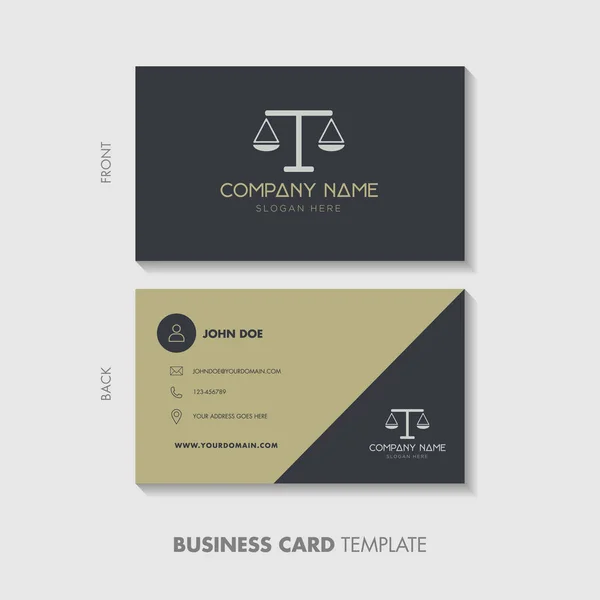 Design Modelo Cartão Visita Advogado —  Vetores de Stock