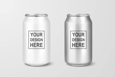 Gerçekçi 3d boş parlak metal Gümüş alüminyum bira paketi vektör ya da görsel 330 ml. Kullanılabilir lager, alkol, meşrubat, soda, gazlı pop, limonata, cola, enerji içeceği, meyve suyu, su vb için. Simge
