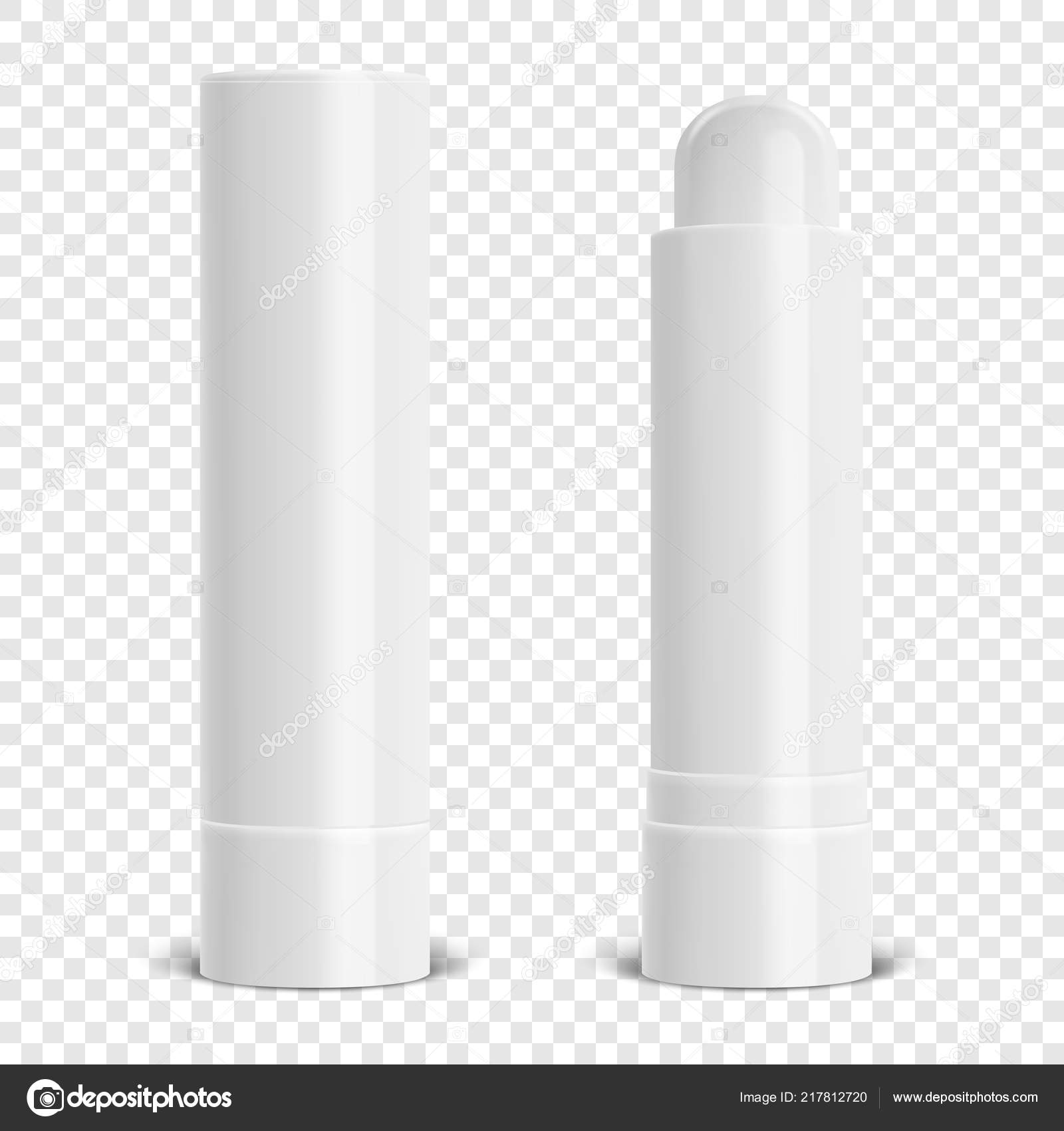 Download Vector Realistic 3d White Blank Glossy Closed And Opened Lip Balm Stick Or Hygienic Lipstick Set Closeup Isolated On Transparency Grid Background Design Template For Graphics Vector Mockup Cosmetic Vector Image