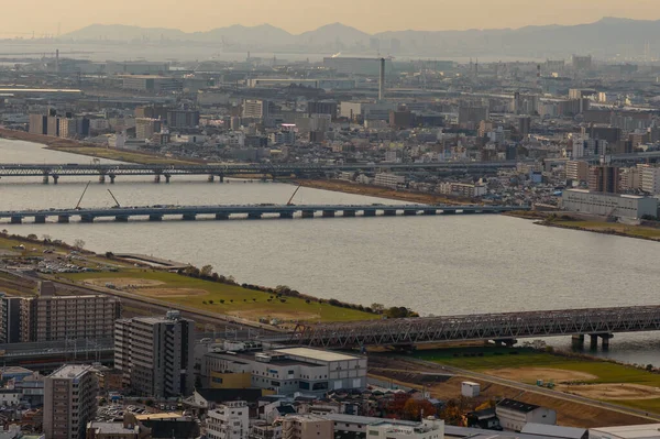 Οσάκα Ιαπωνία Νοεμβρίου 2017 Θέα Στο Cityscape Της Οσάκα Από — Φωτογραφία Αρχείου