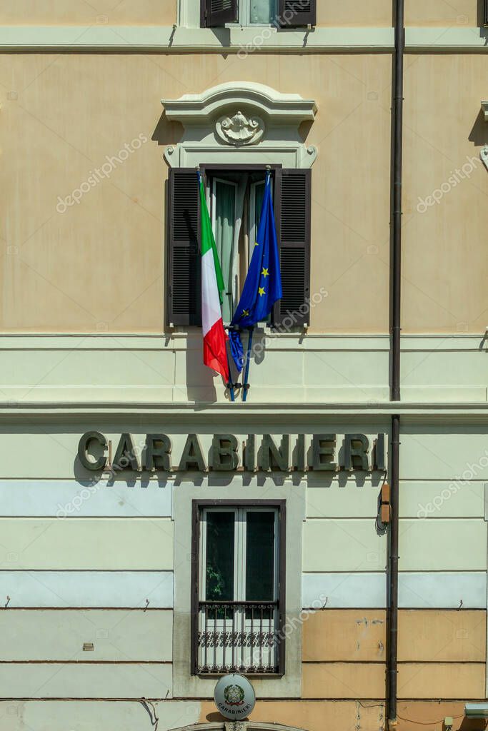 Rome / Italy - May 1, 2015: Italian gendarmerie Carabinieri office in Rome, Italy