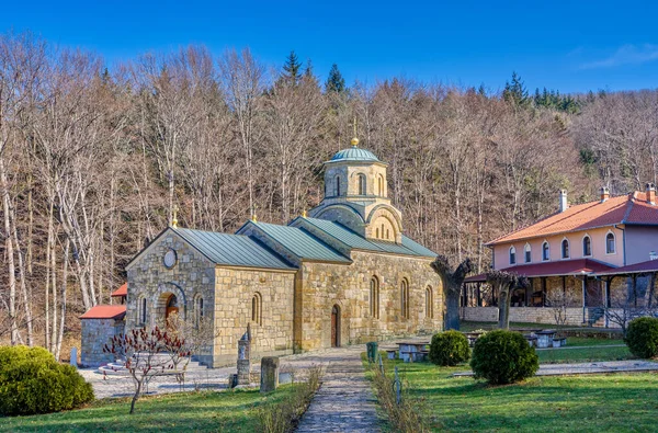 Mosteiro Tresije Mosteiro Igreja Ortodoxa Sérvia Século Xiii Nas Encostas — Fotografia de Stock