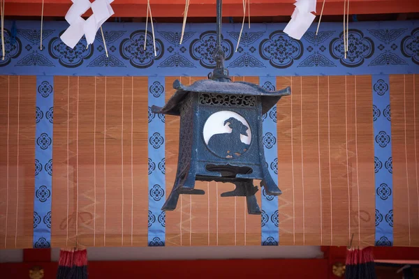 Ancienne Lanterne Traditionnelle Dans Ancien Sanctuaire Shintoïste Fushimi Inari Kyoto — Photo